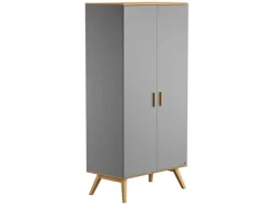 Armadio a 2 ante Nautis grigio/rovere