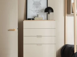 Cassettiera alta con maniglia in rovere 4 You Fresh
