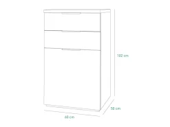 Cassettiera con anta Cameo