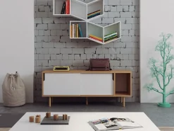 Credenza Dann 165 gambe in legno
