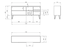 Credenza moderna bassa Nina
