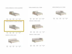 Divano Lounge Sinistro CleoSoft/Wood