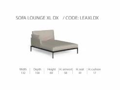 Divano Lounge XL Destro Leaf