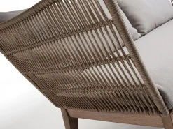 Divano 3 posti Berenice eucalipto e corda beige