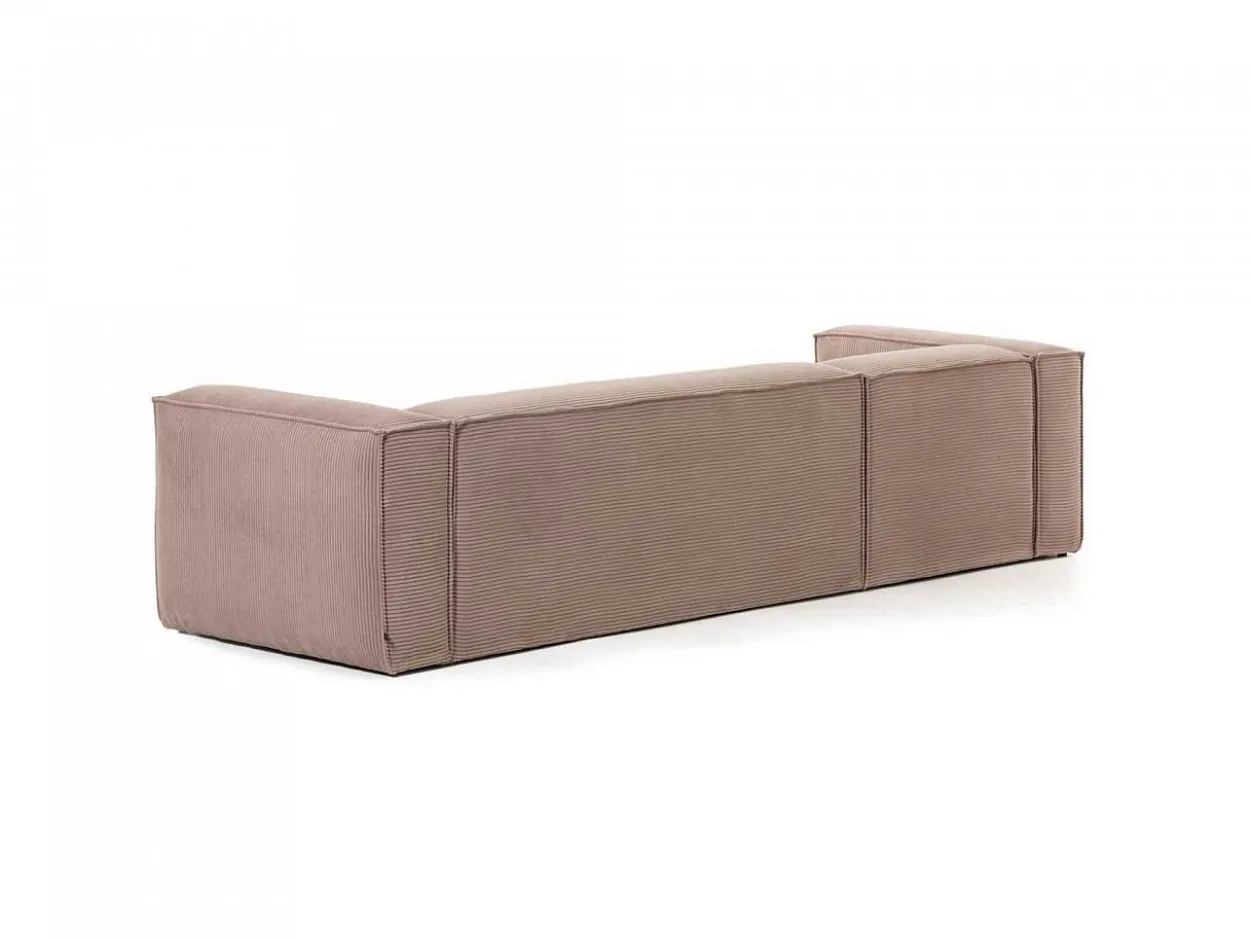Divano 3 posti Domino chaise longue sinistra velluto a coste