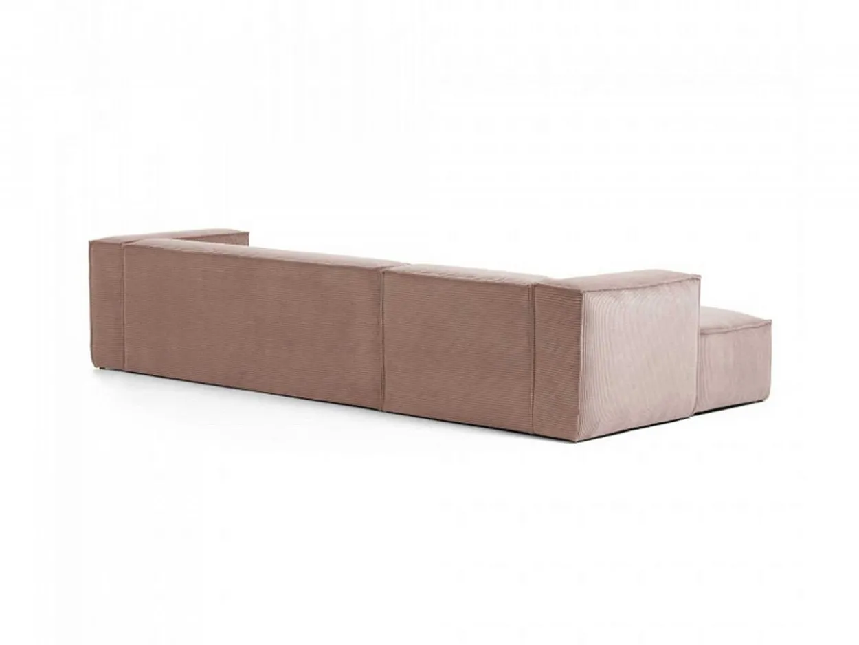 Divano 3 posti Domino chaise longue sinistra velluto a coste