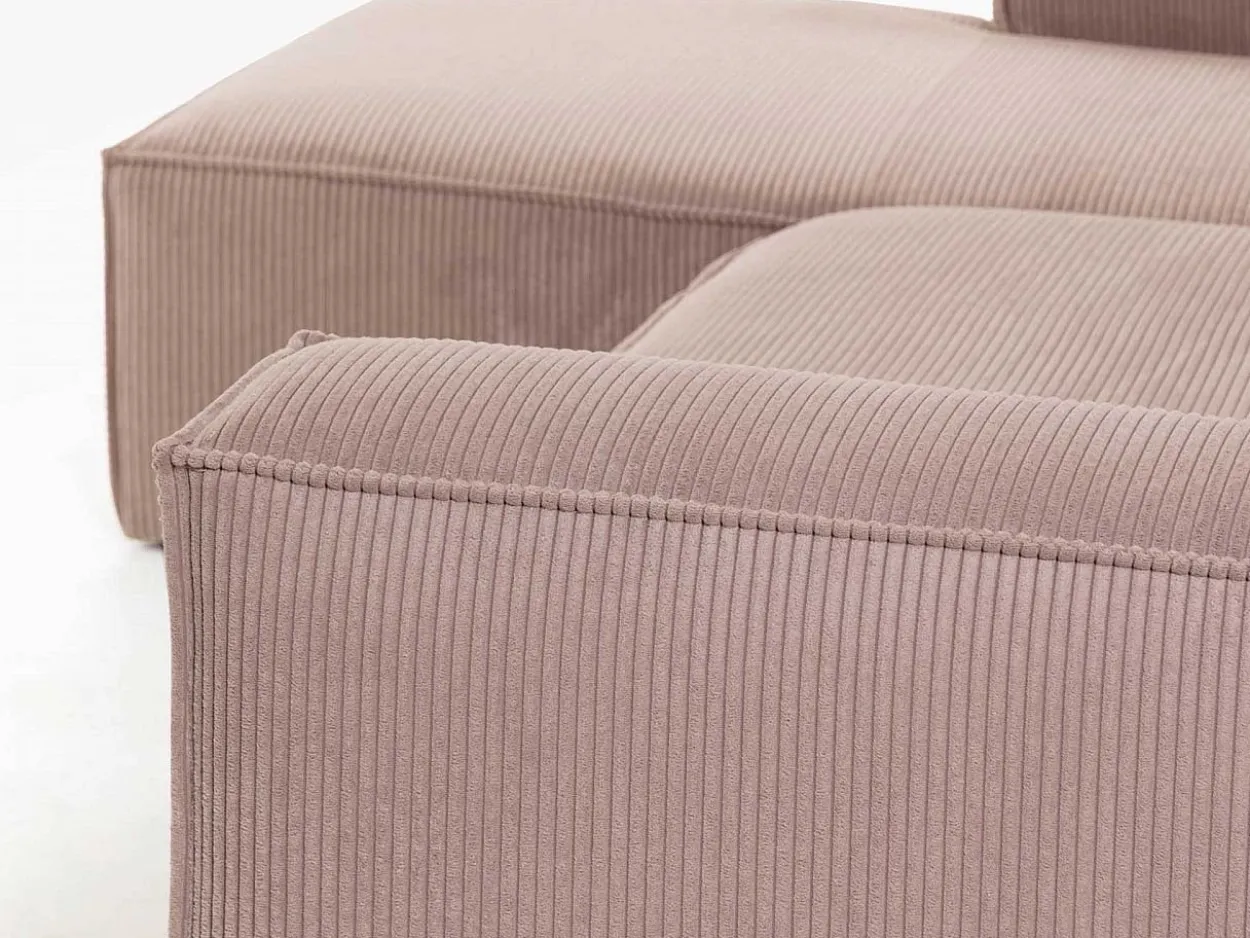 Divano 3 posti Domino chaise longue sinistra velluto a coste