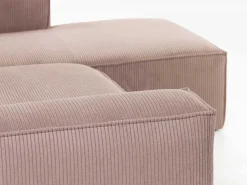Divano 3 posti Domino chaise longue destra velluto a coste