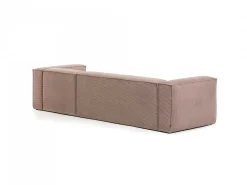 Divano 3 posti Domino chaise longue destra velluto a coste