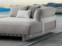 Divano Sinistro Argo/Alu con Pouf