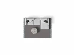 Divano Sinistro Argo/Alu con Pouf