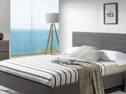Lampada da terra Unelma legno naturale e tessuto bianco
