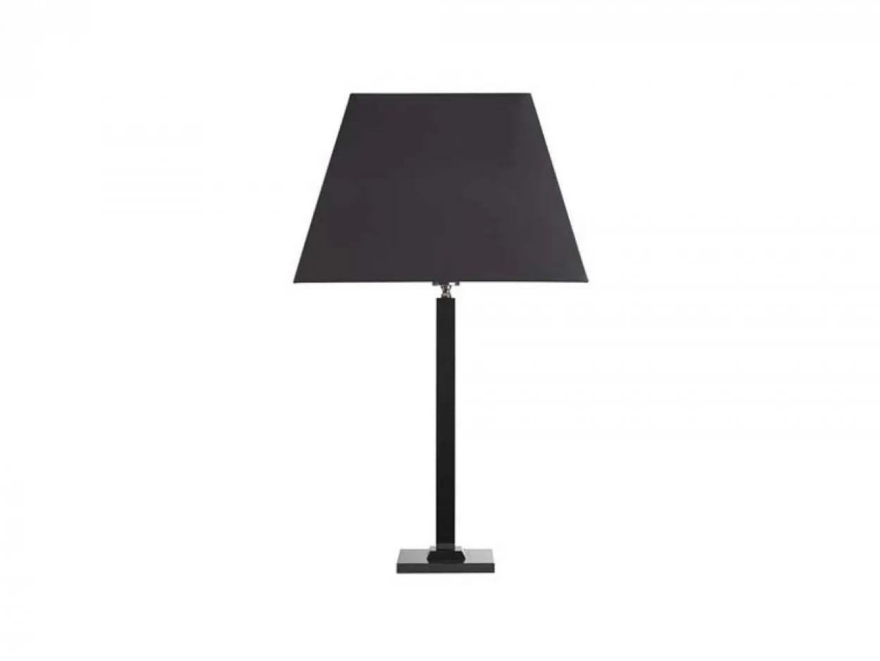 Lampada Elegance base quadra paralume a piramide h 72