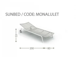 Lettino Moon/Alu