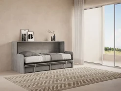 Letto a scomparsa singolo orizzontale Kando Sofà