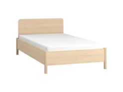 Letto con testata dritta con doghe in legno su nastro 120x200 OMM