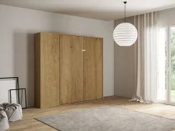 Letto matrimoniale a scomparsa 160 verticale Kentaro con colonna