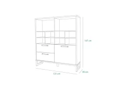Libreria in legno Iris