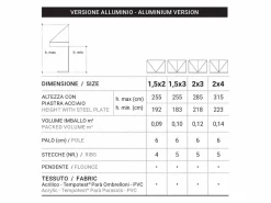 Ombrellone City alluminio 1,5x2