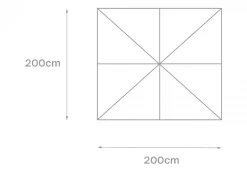 Ombrellone Ocean alluminio 2x2