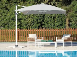 Ombrellone Rettangolare 3x4 fusto bianco con maniglione