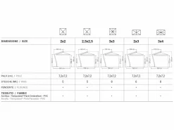 Ombrellone Venere 2x3