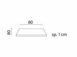 Piano Laminato 80x80