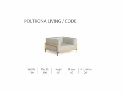 Poltrona Living CleoSoft/Wood