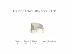 Poltrona Lounge CleoSoft/Wood