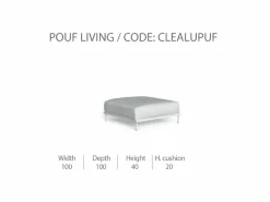 Pouf CleoSoft/Alu