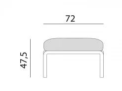 Pouf Komodo struttura tortora Nardi