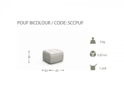 Pouf Sacco bicolor