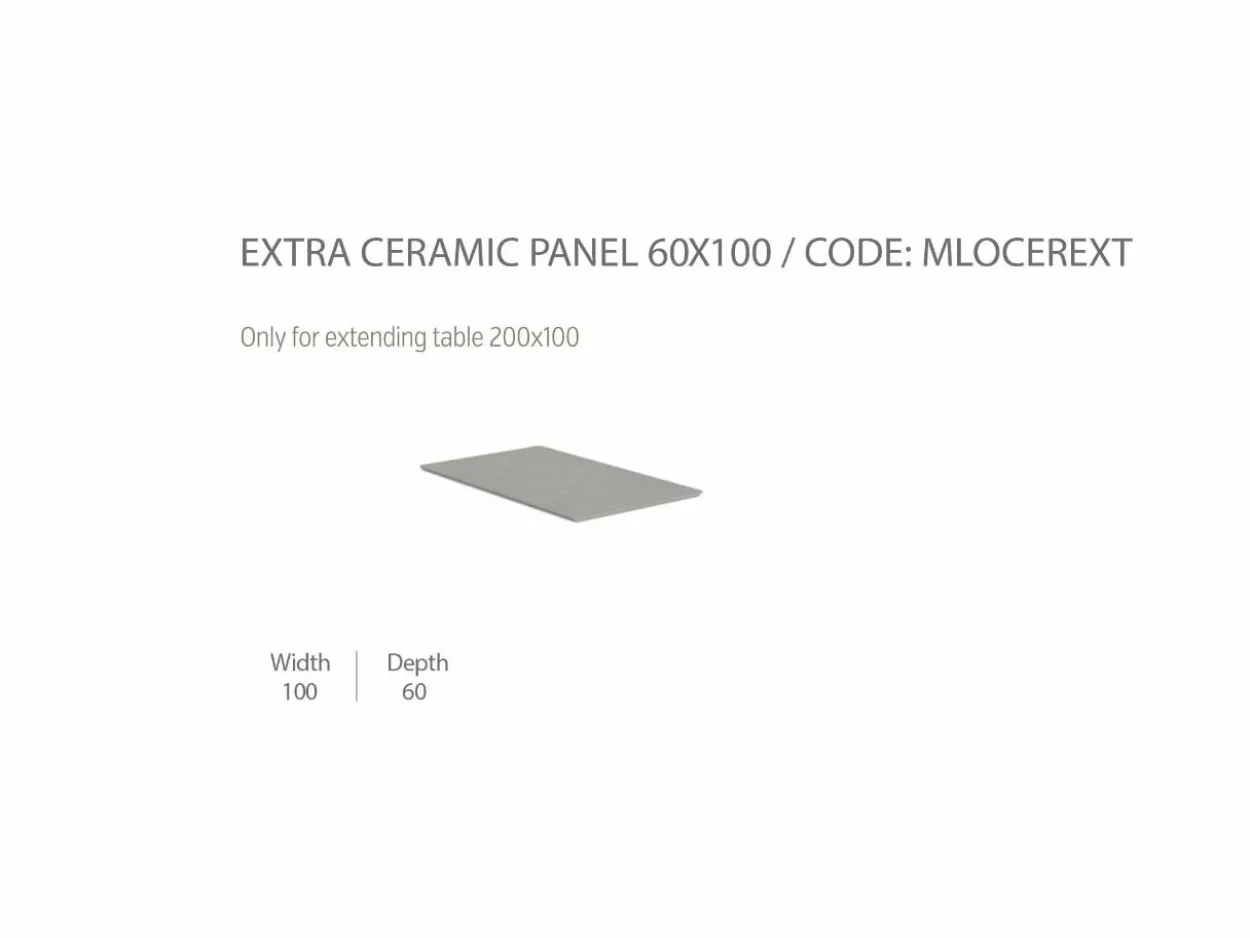 Prolunga Ceramica Tavolo Milo