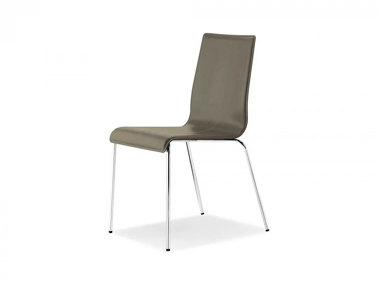 Sedia Kuadra 1281 cuoio rigenerato