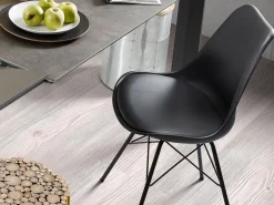 Sedia Liga metallo e pelle