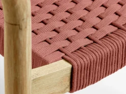 Sedia Sherman legno e corda