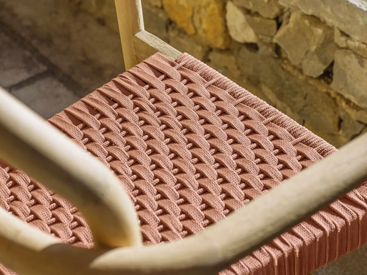Sedia Sherman legno e corda