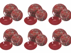 Servizio tavola Japanese Dream 18 pezzi rosso in new bone china