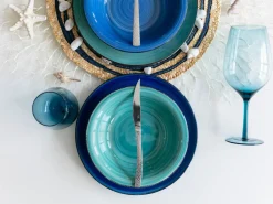 Servizio tavola Shades of Ocean 18 pezzi in gres