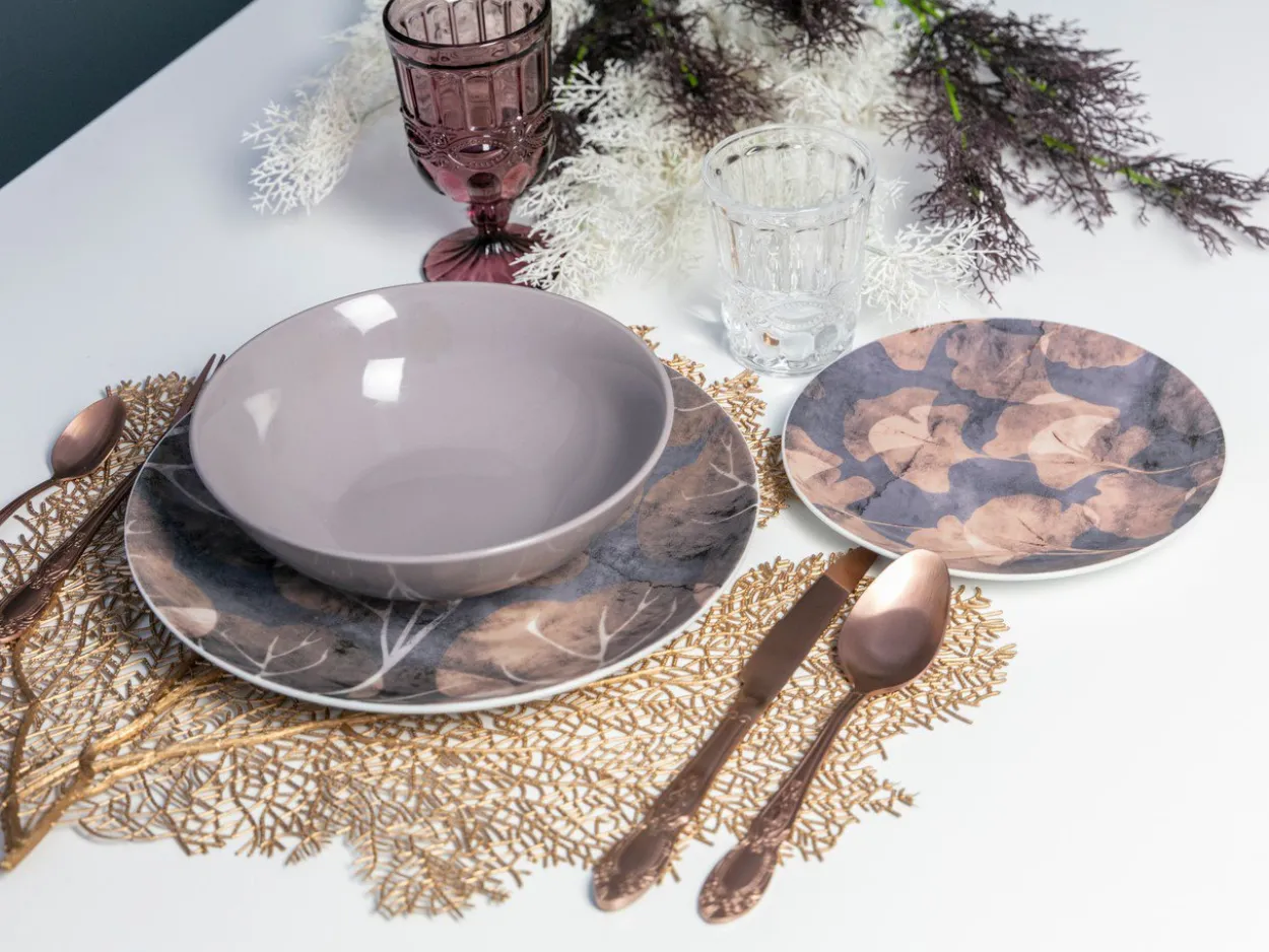 Servizio tavola Velvet Dream 18 pezzi in porcellana e gres