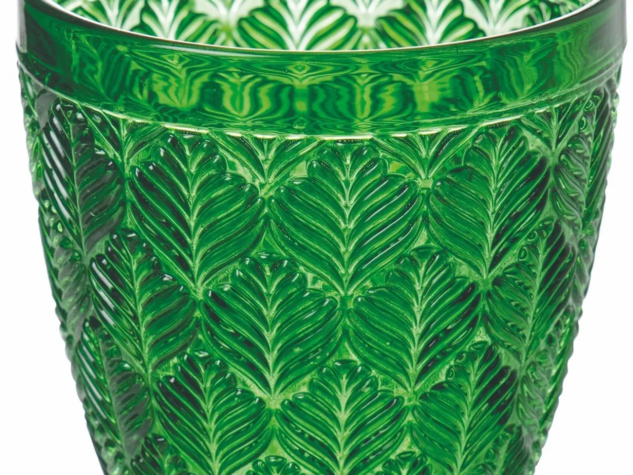 Set bicchieri Bali Leaf 6 pezzi 320 ml in vetro
