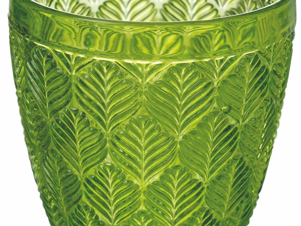 Set bicchieri Bali Leaf 6 pezzi 320 ml in vetro