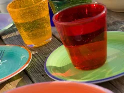 Set bicchieri Cancun 6 pezzi in pasta di vetro soffiato colorato