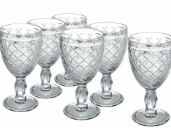 Set bicchieri Castle 6 pezzi 280 ml in vetro trasparente