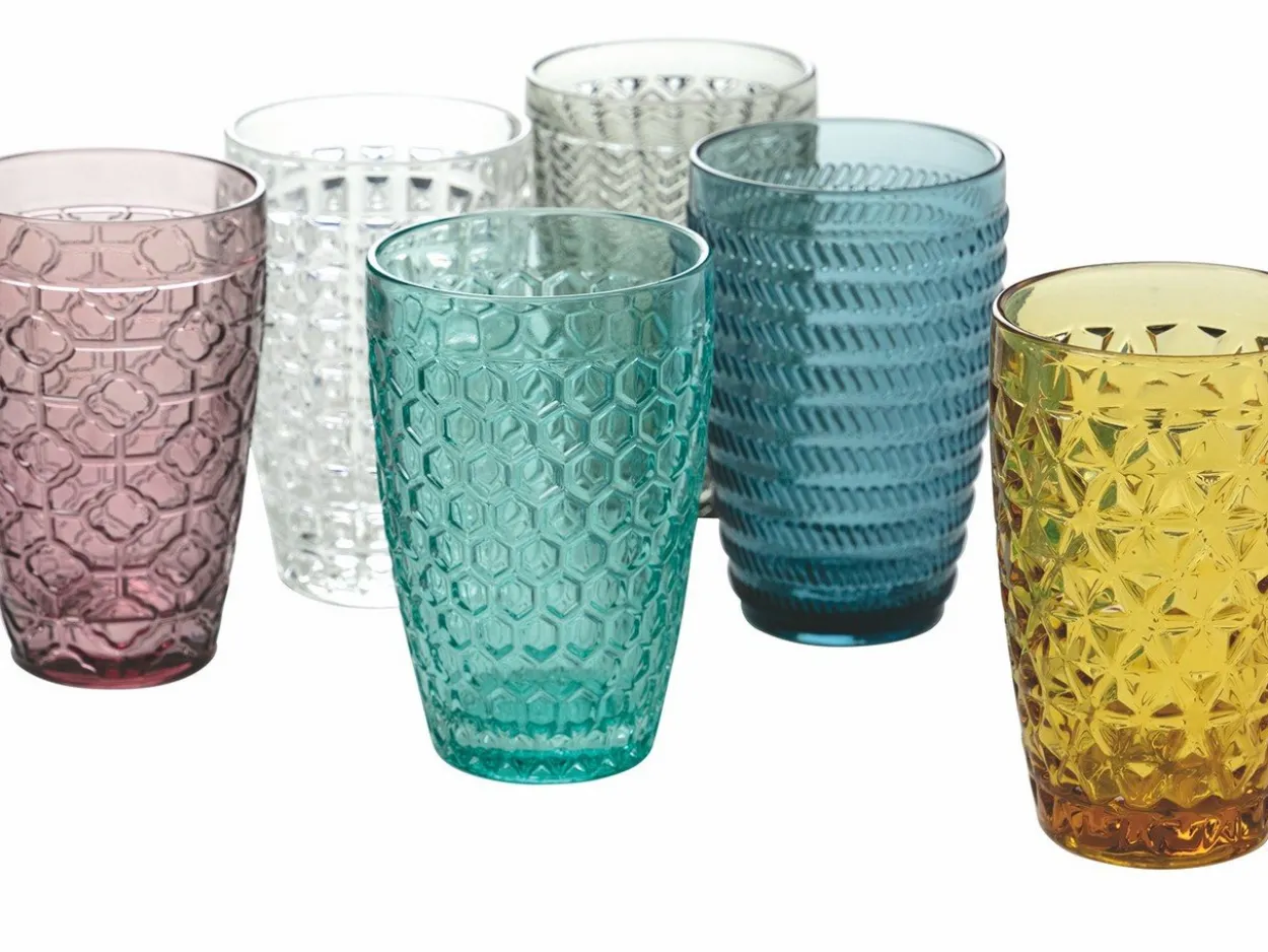 Set bicchieri Geometrie 6 pezzi 380 ml in vetro