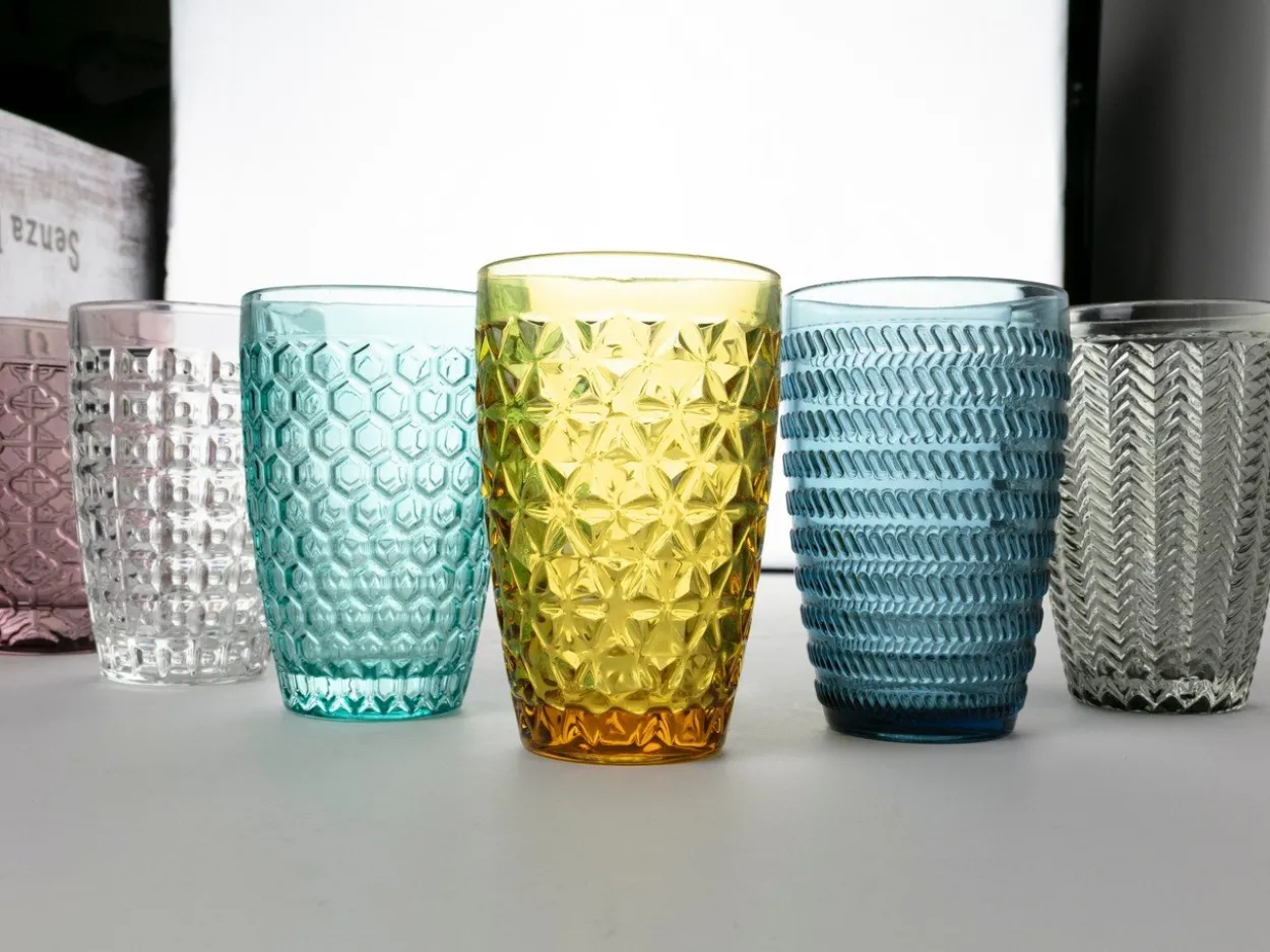 Set bicchieri Geometrie 6 pezzi 380 ml in vetro