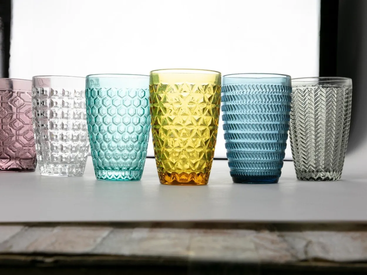 Set bicchieri Geometrie 6 pezzi 380 ml in vetro