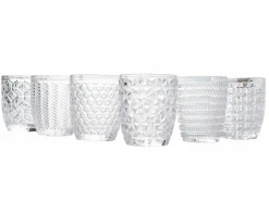 Set bicchieri Geometrie 6 pezzi 240 ml in vetro trasparente