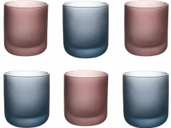 Set bicchieri Glamour 6 pezzi 350 ml in vetro frosted