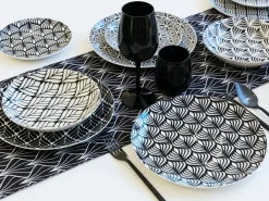 Set bicchieri Happy Hour Shiny Black 6 pezzi 370 ml in vetro